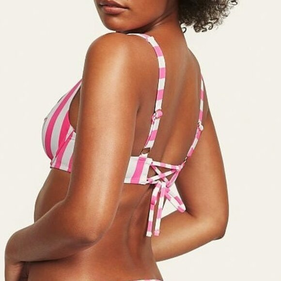 Victoria's Secret Pink and White Striped Bikini Top - Picture 7 of 8